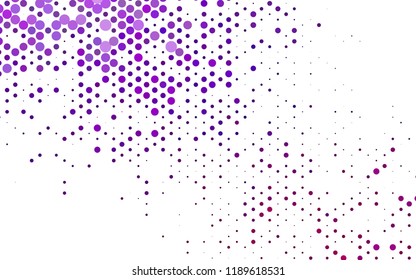 Dark Purple vector cover with circles. Glitter abstract illustration with blurred drops of rain. Design for business adverts.