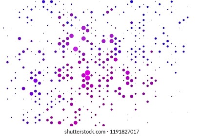 Dark Purple vector cover with circles. Glitter abstract illustration with blurred drops of rain. Template for your brand book.