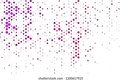 Dark Purple vector cover with circles. Illustration with set of shining colorful abstract circles. Design for business adverts.