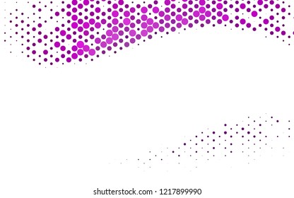 Dark Purple vector cover with circles. Illustration with set of shining colorful abstract circles. Pattern for beautiful websites.