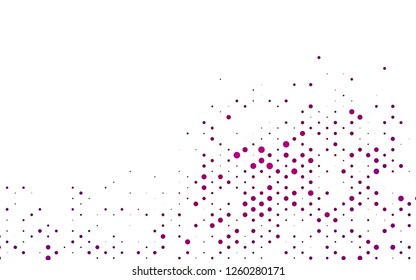 Dark Purple vector cover with circles. Blurred bubbles on abstract backdrop with colorful gradient. Design for posters, banners.