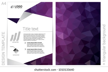 Dark Purple vector  cover for Envelopes. Glitter abstract design concept with text box. Beautiful design for cover of notepads.