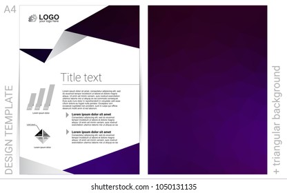 Dark Purple vector  cover for Envelopes. Modern abstract design concept with colorful gradient. Pattern for ads, leaflets, labels of your business.