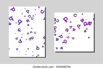 Dark Purple vector cover for Envelopes. Modern abstract design concept with colorful gradient. Pattern can be used as a template for calendars.