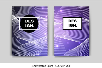 Dark Purple vector cover for Envelopes. Beautiful colored sample in A4 size. Pattern for beautiful business cards, folders.