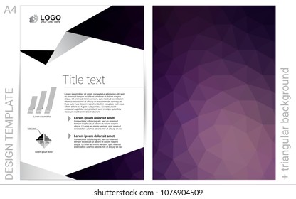 Dark Purple vector  cover for Envelopes. Web interface on abstract background with colorful gradient. Beautiful design for cover of notepads.