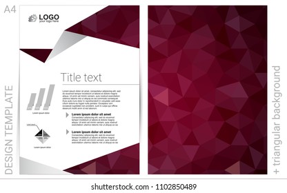 Dark Purple vector  cover for Envelopes. Abstract booklet on colored background with gradient. Pattern for beautiful business cards, folders.