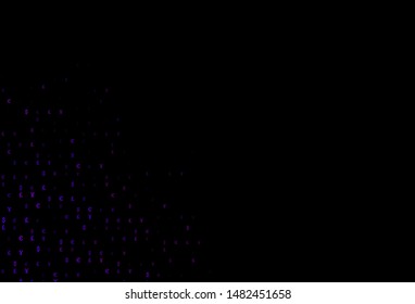 Dark Purple vector cover with EUR, JPY, GBP signs. Blurred design in with symbols of EUR, JPY, GBP. The pattern can be used as ads, poster, banner for payments.