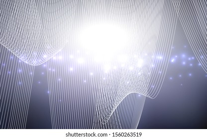 Dark Purple vector cover with happy holiday ribbons. Decorative shining illustration with ribbons on abstract template. New design for ad, poster, banner of your Party.