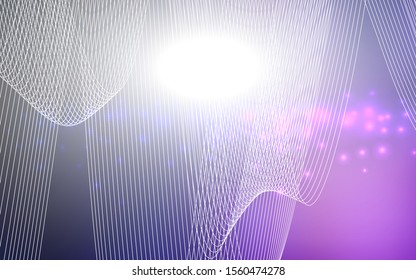 Dark Purple vector cover with happy holiday ribbons. Blurred decorative design in anniversary style with confetti. The pattern can be used for birthday gifts, congratulations.