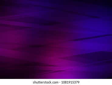 Dark Purple vector cover with long lines. Blurred decorative design in simple style with lines. Smart design for your business advert.