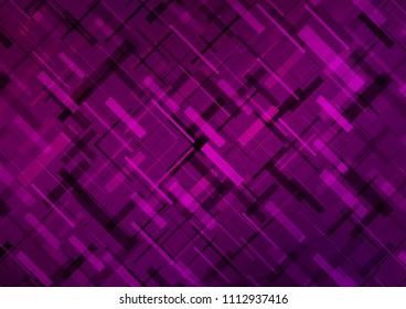 Dark Purple vector cover with long lines. Shining colored illustration with narrow lines. The pattern can be used as ads, poster, banner for commercial.