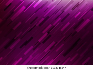Dark Purple vector cover with long lines. Blurred decorative design in simple style with lines. The template can be used as a background.