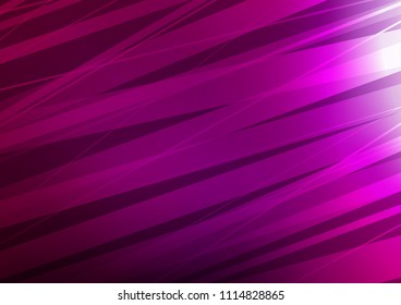 Dark Purple vector cover with long lines. Blurred decorative design in simple style with lines. Smart design for your business advert.