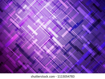 Dark Purple vector cover with long lines. Modern geometrical abstract illustration with staves. The pattern can be used for websites.