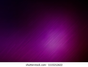 Dark Purple vector cover with long lines. Glitter abstract illustration with colored sticks. The pattern can be used for busines ad, booklets, leaflets