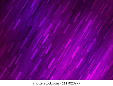 Dark Purple vector cover with long lines. Decorative shining illustration with lines on abstract template. The template can be used as a background.
