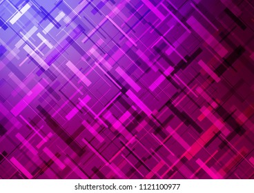 Dark Purple vector cover with long lines. Glitter abstract illustration with colored sticks. The pattern can be used for websites.