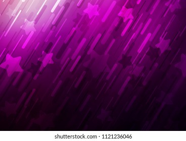 Dark Purple vector cover with long lines. Blurred decorative design in simple style with lines. The pattern can be used as ads, poster, banner for commercial.