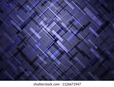 Dark Purple vector cover with long lines. Decorative shining illustration with lines on abstract template. The pattern can be used as ads, poster, banner for commercial.
