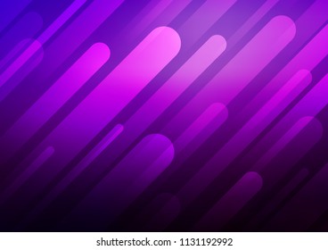 Dark Purple vector cover with long lines. Blurred decorative design in simple style with lines. Smart design for your business advert.