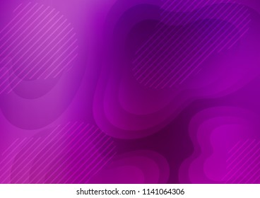 Dark Purple vector cover with long lines. Shining colored illustration with narrow lines. The template can be used as a background.