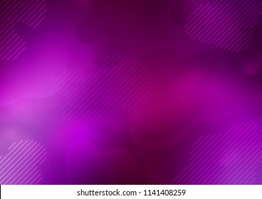 Dark Purple vector cover with long lines. Modern geometrical abstract illustration with staves. The template can be used as a background.