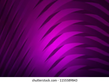 Dark Purple vector cover with long lines. Glitter abstract illustration with colored sticks. Best design for your ad, poster, banner.