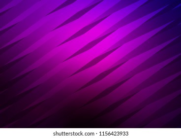 Dark Purple vector cover with long lines. Blurred decorative design in simple style with lines. The pattern can be used for websites.