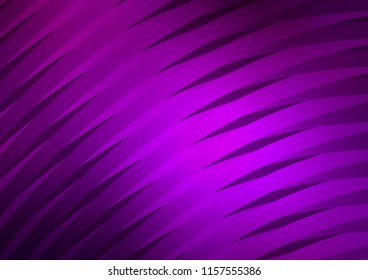 Dark Purple vector cover with long lines. Blurred decorative design in simple style with lines. The pattern can be used for busines ad, booklets, leaflets