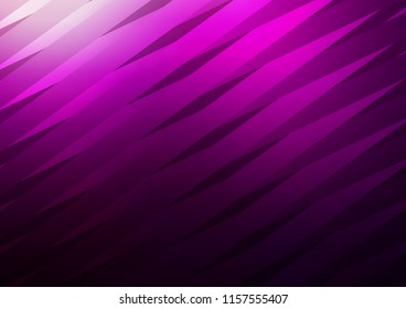 Dark Purple vector cover with long lines. Modern geometrical abstract illustration with staves. Smart design for your business advert.