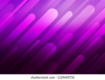 Dark Purple vector cover with long lines. Shining colored illustration with narrow lines. Smart design for your business advert.