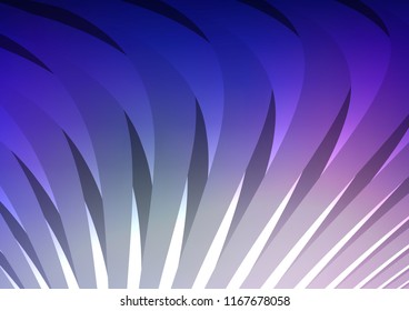 Dark Purple vector cover with long lines. Modern geometrical abstract illustration with staves. Smart design for your business advert.
