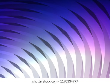 Dark Purple vector cover with long lines. Blurred decorative design in simple style with lines. Smart design for your business advert.