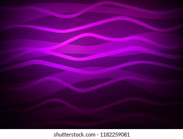 Dark Purple vector cover with long lines. Decorative shining illustration with lines on abstract template. The pattern can be used for busines ad, booklets, leaflets