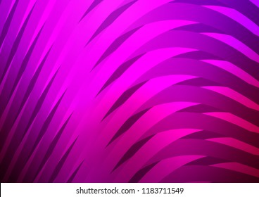 Dark Purple vector cover with long lines. Decorative shining illustration with lines on abstract template. Smart design for your business advert.