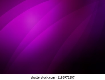 Dark Purple vector cover with long lines. Modern geometrical abstract illustration with staves. The pattern can be used as ads, poster, banner for commercial.