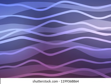 Dark Purple vector cover with long lines. Shining colored illustration with narrow lines. Best design for your ad, poster, banner.