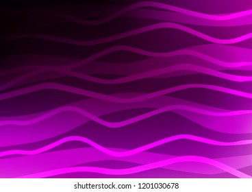 Dark Purple vector cover with long lines. Modern geometrical abstract illustration with staves. Smart design for your business advert.