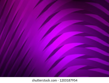 Dark Purple vector cover with long lines. Modern geometrical abstract illustration with staves. The pattern can be used for busines ad, booklets, leaflets