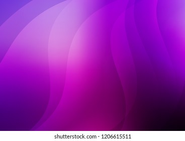Dark Purple vector cover with long lines. Blurred decorative design in simple style with lines. Smart design for your business advert.