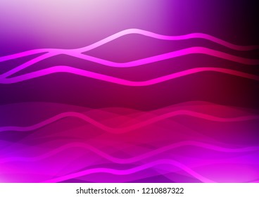 Dark Purple vector cover with long lines. Blurred decorative design in simple style with lines. Best design for your ad, poster, banner.