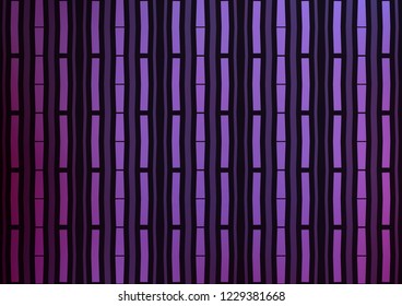 Dark Purple vector cover with long lines. Glitter abstract illustration with colored sticks. Smart design for your business advert.