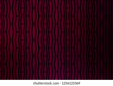 Dark Purple vector cover with long lines. Glitter abstract illustration with colored sticks. Smart design for your business advert.