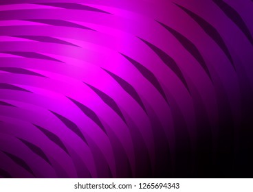 Dark Purple vector cover with long lines. Glitter abstract illustration with colored sticks. The pattern can be used as ads, poster, banner for commercial.