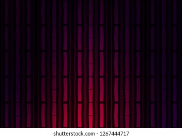 Dark Purple vector cover with long lines. Modern geometrical abstract illustration with staves. The template can be used as a background.
