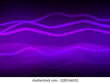 Dark Purple vector cover with long lines. Glitter abstract illustration with colored sticks. Smart design for your business advert.