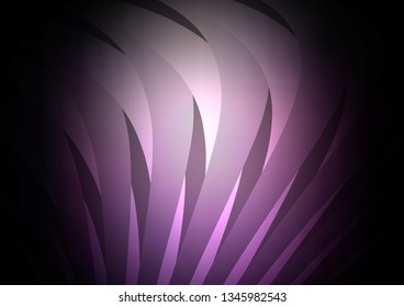 Dark Purple vector cover with long lines. Blurred decorative design in simple style with lines. The pattern can be used for websites.