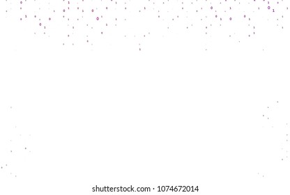 Dark Purple vector cover with mathematic symbols. Blurred design in simple style with collection of numerals. The pattern can be used for ad, booklets, leaflets of education.