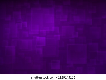 Dark Purple vector cover in polygonal style. Abstract gradient illustration with rectangles. Best design for your ad, poster, banner.